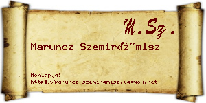 Maruncz Szemirámisz névjegykártya